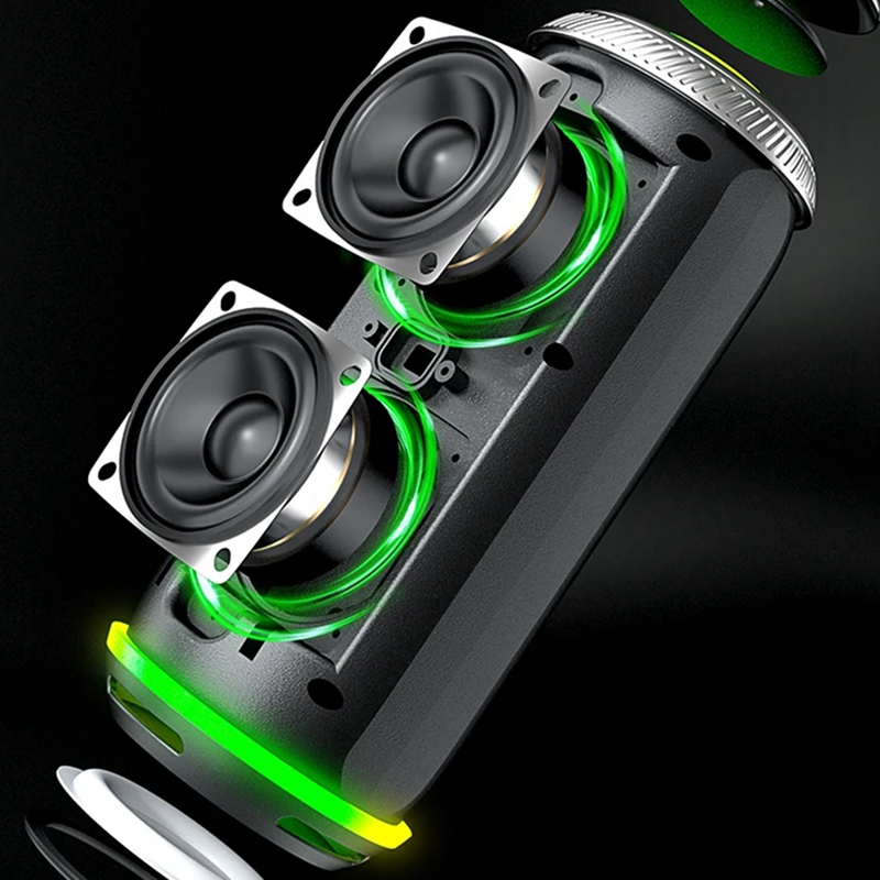 Outdoor Lighting Wireless - Alto-falante Bluetooth sem fio estéreo 360,