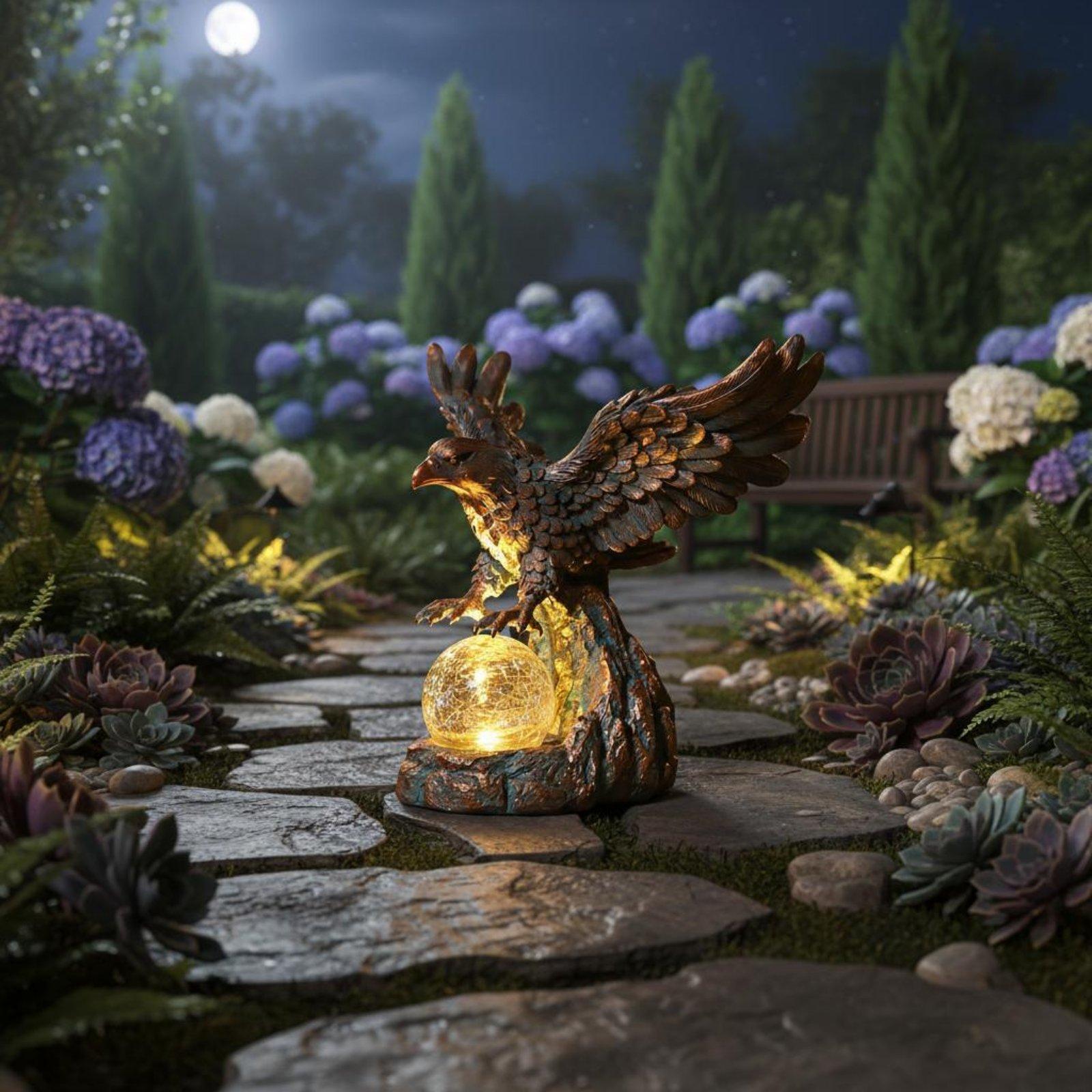 Outdoor Lighting Pathway - Luz de estátua Solar Eagle à