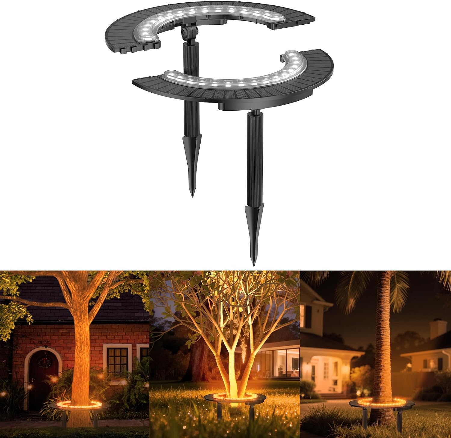 Outdoor Lighting Wireless - Luz Solar para Palmeira Sem Fio,