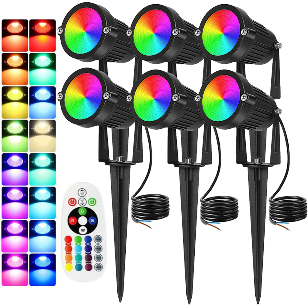 Outdoor Lighting Waterproof - Iluminação de paisagem RGBW 10W com