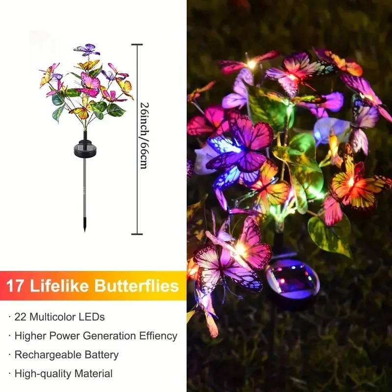Solar led borboleta luzes do j - Outdoor Lighting Effects avaliação e preço