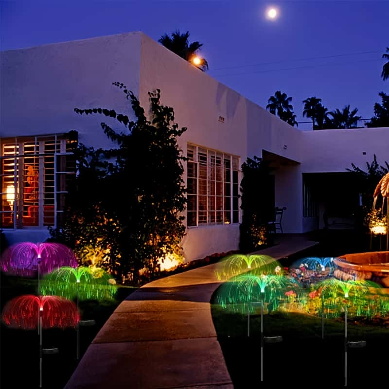 5 peças de luzes LED solares e - Outdoor Lighting Pathway avaliação e preço