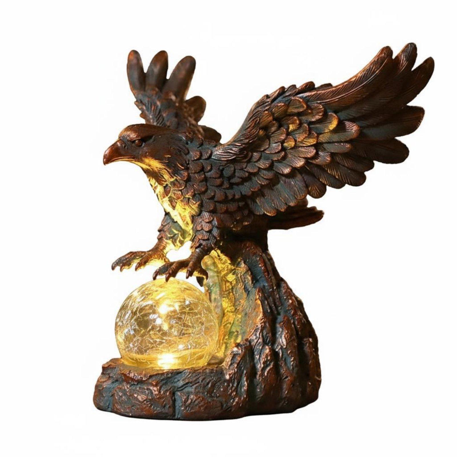 Luz de estátua Solar Eagle à p - Outdoor Lighting Pathway avaliação e preço