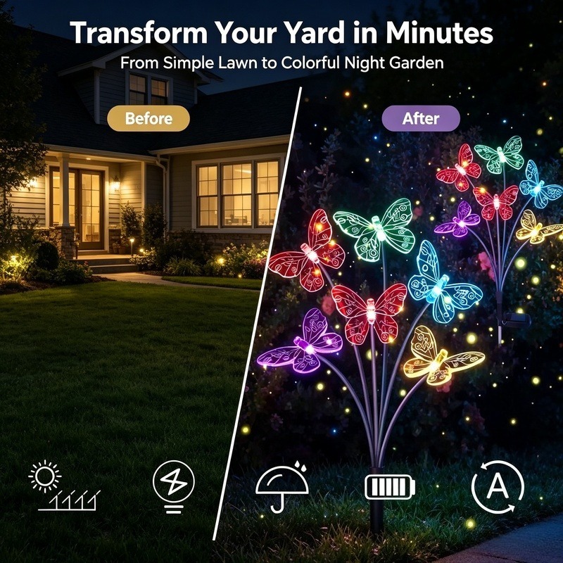 Luzes de Borboleta Alimentadas - Outdoor Lighting Waterproof avaliação e preço