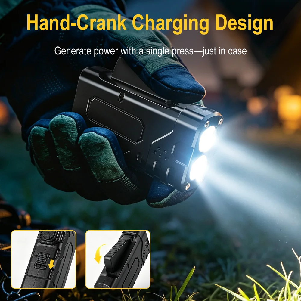 Lanterna LED EDC com Manivela  - Outdoor Lighting Black avaliação e preço